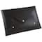 JAM Paper Black Medium Italian Leather Portfolio with Snap Closure